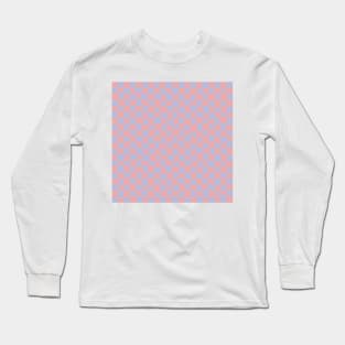 Warped Checkerboard, Pink and Lavender Long Sleeve T-Shirt